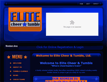 Tablet Screenshot of elitecheertumble.com